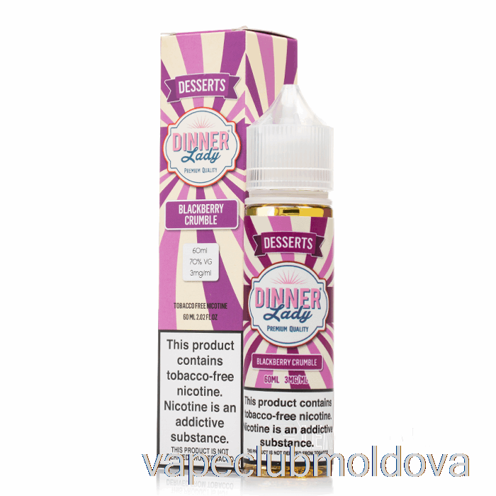 Vape Mod Blackberry Crumble - E-lichid Vape Dinner Lady - 60ml 3mg